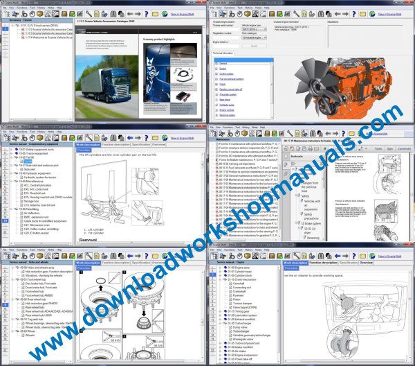 Scania workshop service repair manual and EPC
